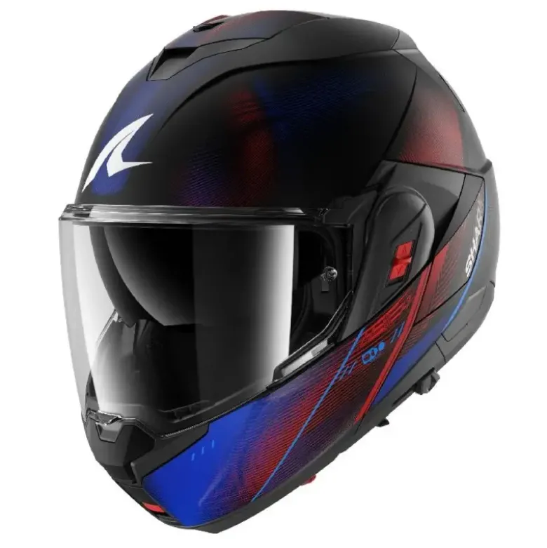 Casco Modulare Shark Oxo Speed-Tech Nero Blu Rosso Opaco