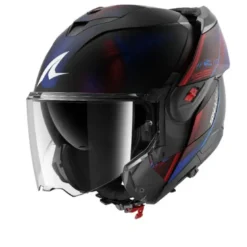 Casco Modulare Shark Oxo Speed-Tech Nero Blu Rosso Opaco
