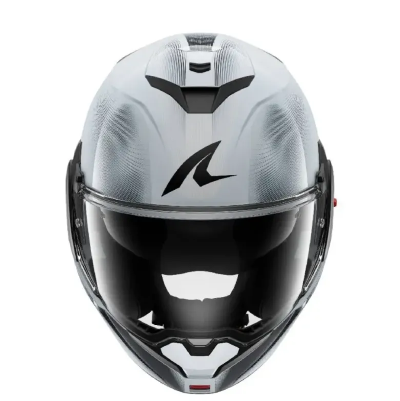 Casco Modulare Shark Oxo Speed Tech Silver Bianco Nero Lucido