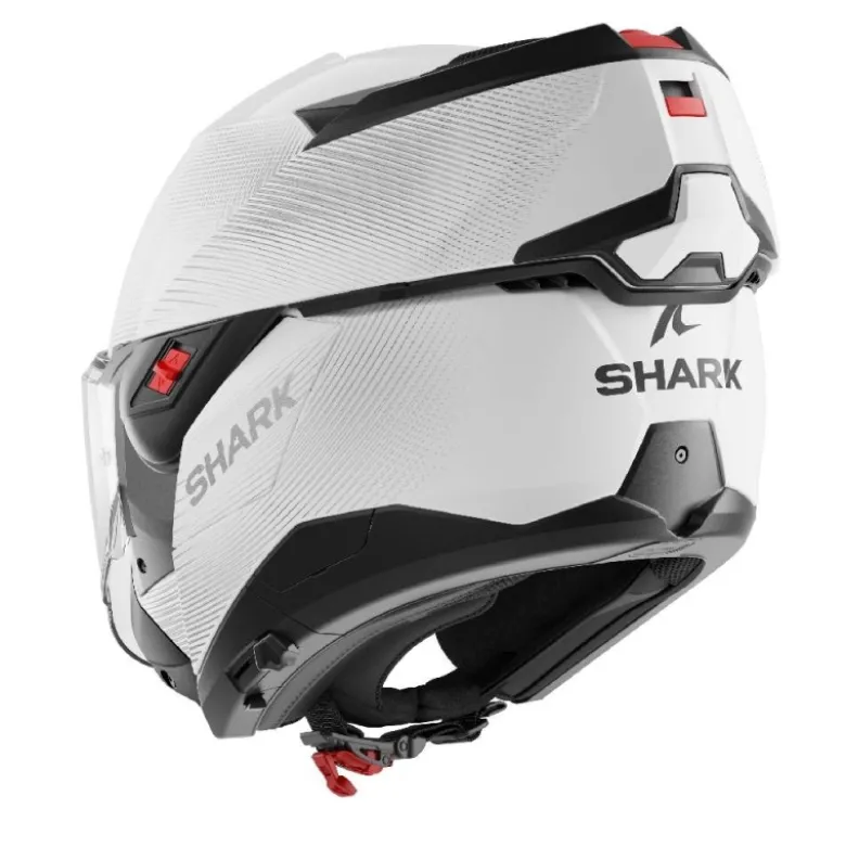 Casco Modulare Shark Oxo Sp Lyne Bianco Silver Lucido
