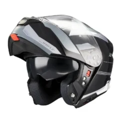 Casco Modulari Mt Helmets Fu935Sv Genesis Sv B12 Raccoon Verde Nero Bianco Lucido