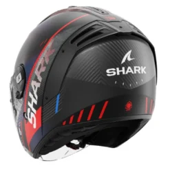Casco Shark Rs Jet Speed-Tech Blu Rosso Carbon