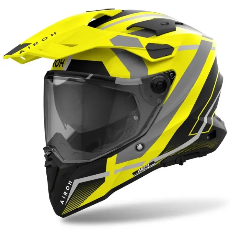 Casco Touring Airoh Commander 2 Mavick Giallo Lucido