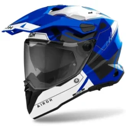 Casco Touring Airoh Commander 2 Reveal Blu Bianco Lucido