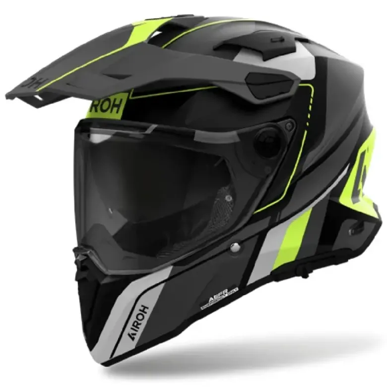 Casco Touring Airoh Commander 2 Skip Giallo Opaco