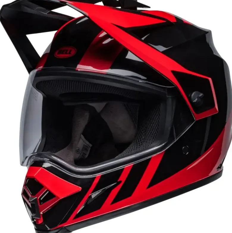 Casco Touring Bell MX-9 Adventure Mips Dash Rosso Nero Lucido