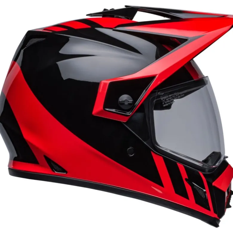 Casco Touring Bell MX-9 Adventure Mips Dash Rosso Nero Lucido
