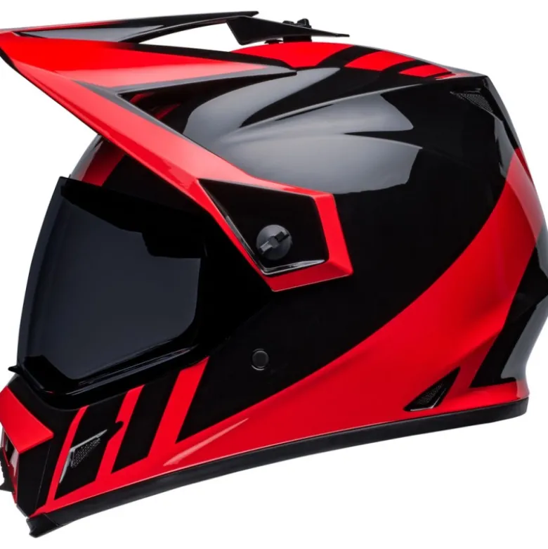 Casco Touring Bell MX-9 Adventure Mips Dash Rosso Nero Lucido