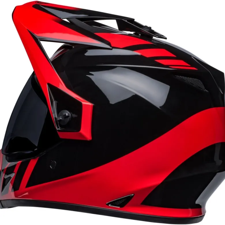 Casco Touring Bell MX-9 Adventure Mips Dash Rosso Nero Lucido