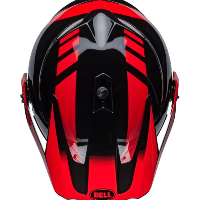 Casco Touring Bell MX-9 Adventure Mips Dash Rosso Nero Lucido