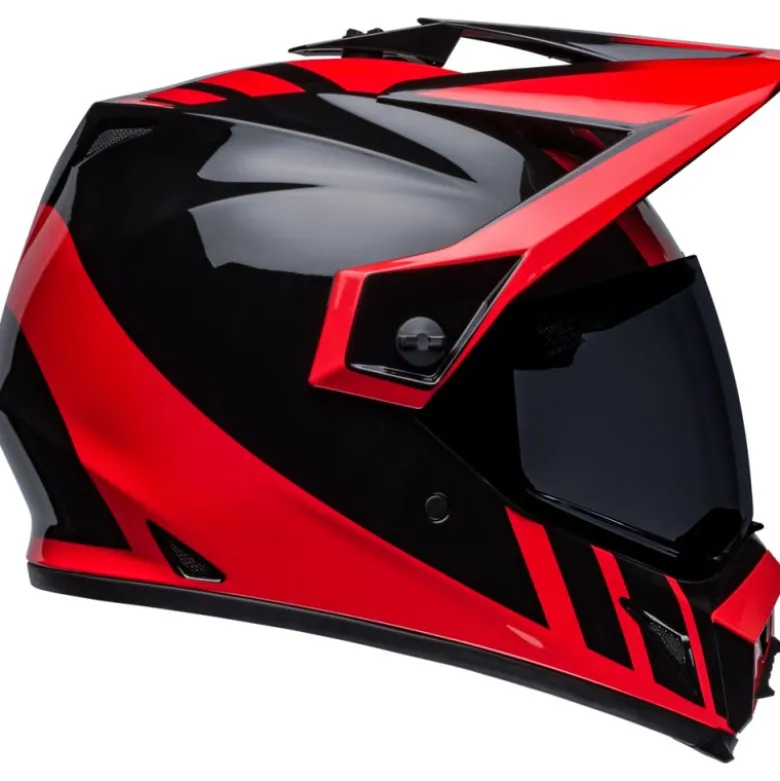 Casco Touring Bell MX-9 Adventure Mips Dash Rosso Nero Lucido
