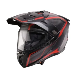 Casco Touring Caberg Tanami Carbon Gravity Rosso Grigio Opaco