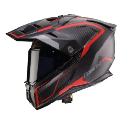 Casco Touring Caberg Tanami Carbon Gravity Rosso Grigio Opaco
