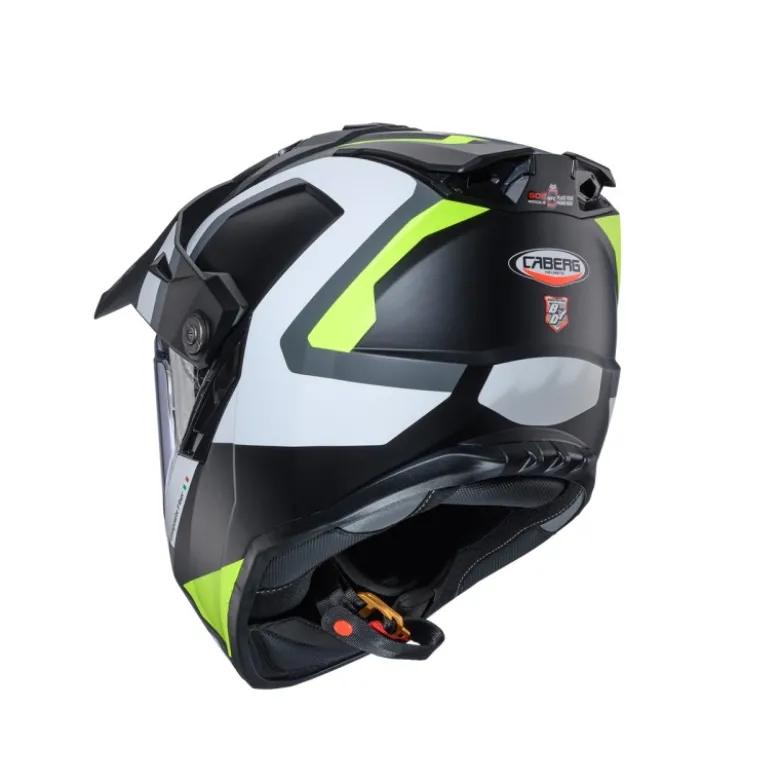 Casco Touring Caberg Tanami Scram Nero Opaco Grigio Bianco Giallo fluo