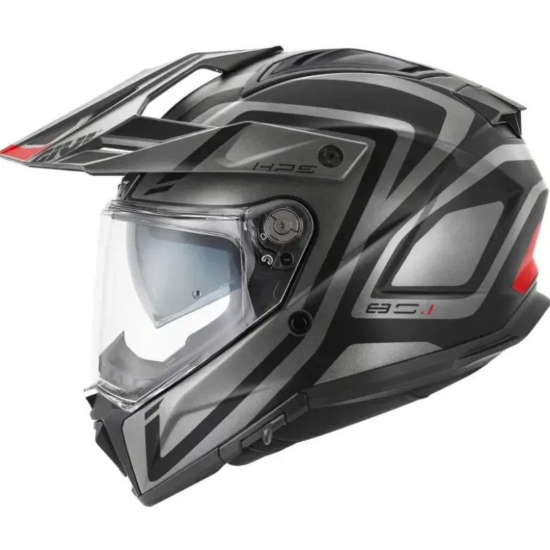 Casco Touring Givi 80.1 Apex Nero Titanio Rosso Opaco