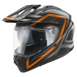 Casco Touring Givi 80.1 Apex Titanio Nero Titanio Arancione Opaco