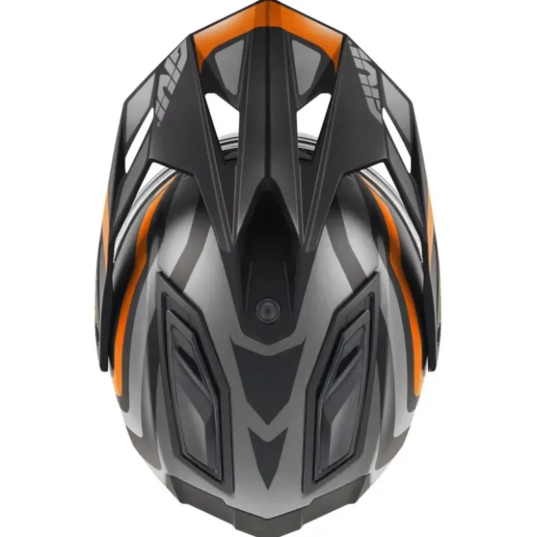Casco Touring Givi 80.1 Apex Titanio Nero Titanio Arancione Opaco