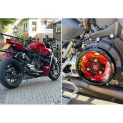 Cnc Racing Ca202G Carter Trasparente Per Frizioni Ad Olio Ducati Panigale V2 Streetfighter V2