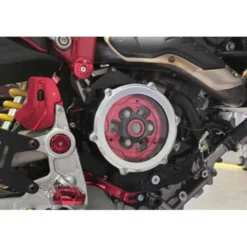 Cnc Racing CA510R Carter trasparente per frizioni ad olio Ducati - solo corpo Rosso