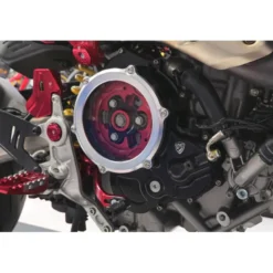 Cnc Racing CA510RG Carter trasparente per frizioni ad olio Ducati BICOLOR Rosso/Oro