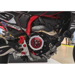 Cnc Racing CA510SG Carter trasparente per frizioni ad olio Ducati BICOLOR Argento/Oro