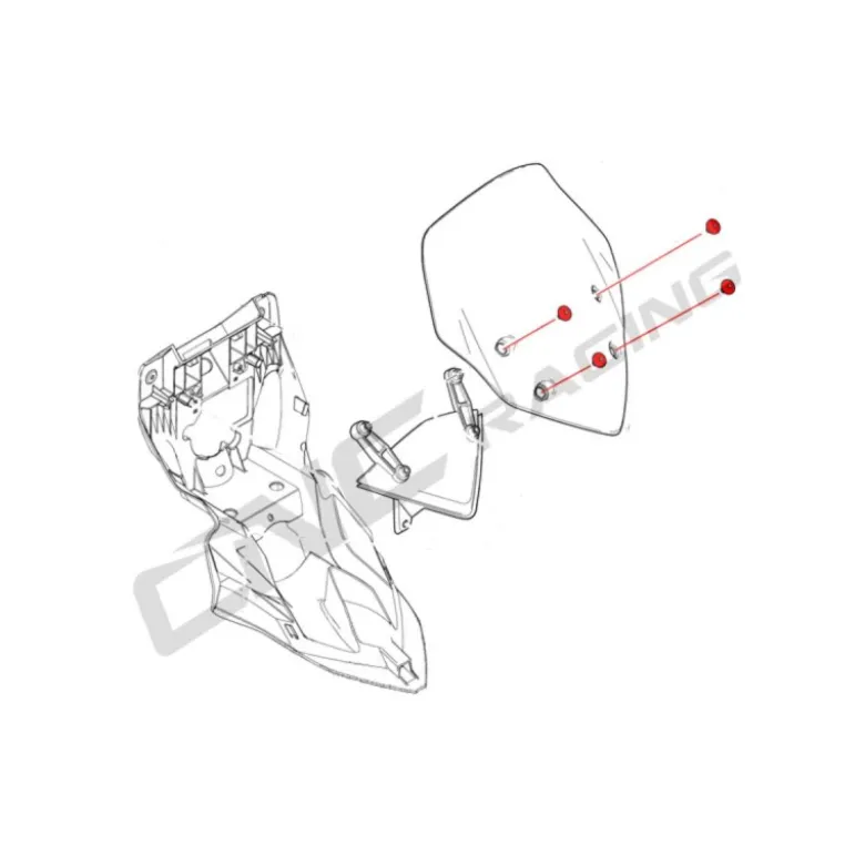 Cnc Racing Kv321G Kit Viti Cupolino Ducati Multistrada V4