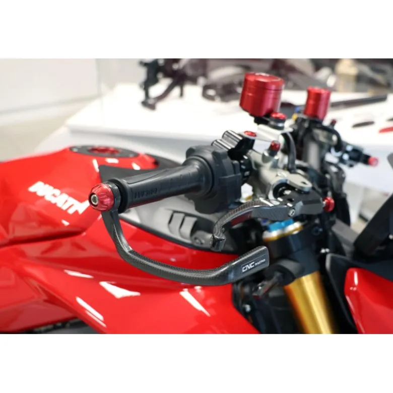 Cnc Racing Pl150Kb BrakeGuard Carbon Race Protezione Leva Freno Anteriore Carbonio Lucido
