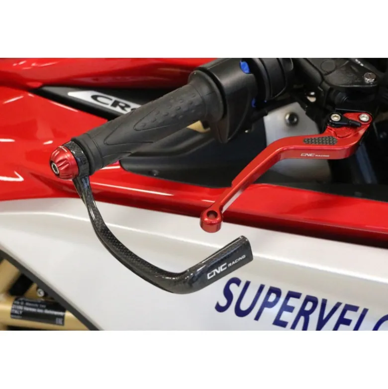 Cnc Racing Pl150Kb BrakeGuard Carbon Race Protezione Leva Freno Anteriore Carbonio Lucido