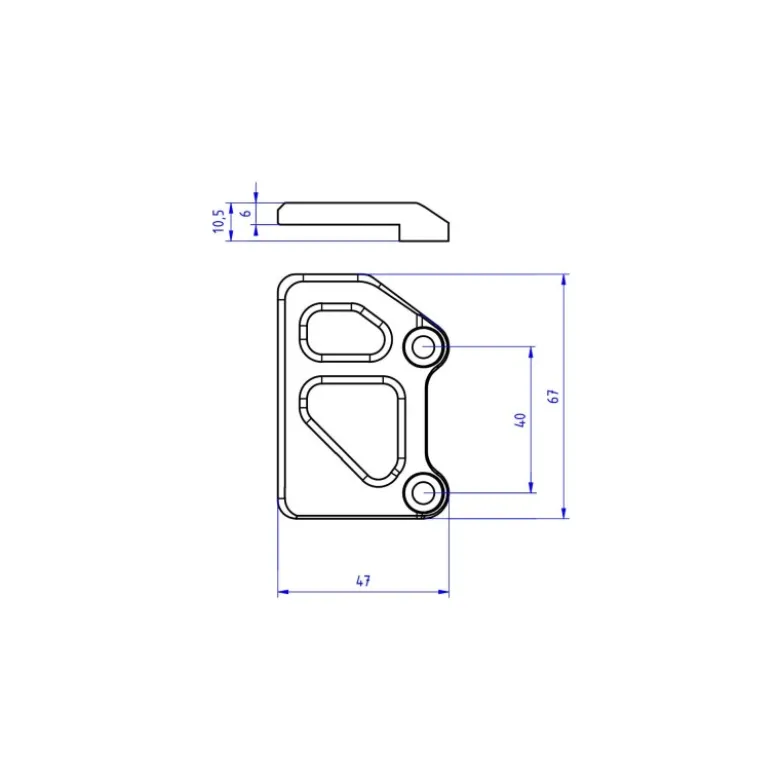 Cnc Racing Pr324B Protezione Pompa Freno Posteriore Ducati Desertx