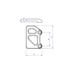 Cnc Racing Pr324R Protezione Pompa Freno Posteriore Ducati Desertx