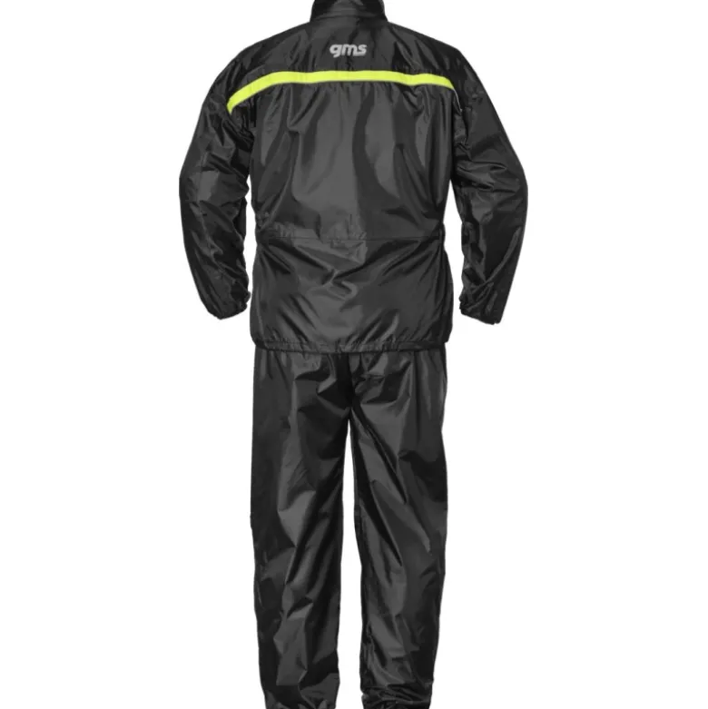 Completo Antipioggia Gms Nero con Inserti Giallo