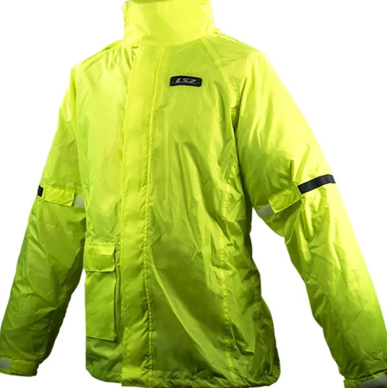 Completo Impermeabile Antipioggia Ls2 Tonic Uomo Rain Suit Alta Visibilità Giallo