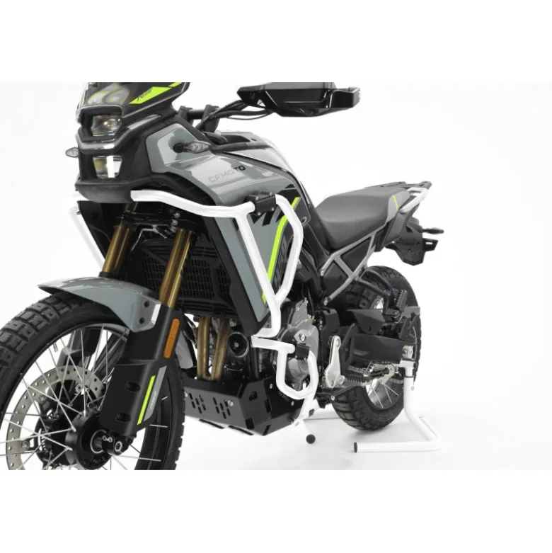 Crash Bar Superiori In Alluminio Per Cf Moto Mt 450 Bianco