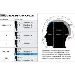 Cuffia Shoei Type-E Center Pad XL5 Per Caschi NXR / NXR 2