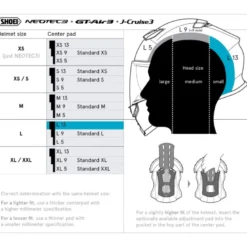 Cuffia Shoei Type-Q Center Pad L13 Per Caschi Neotec 3 / GT-Air 3 / J-Cruise 3