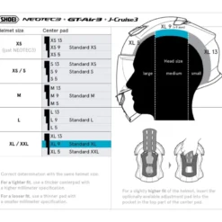 Cuffia Shoei Type-Q Center Pad XL9 Per Caschi Neotec 3 / GT-Air 3 / J-Cruise 3