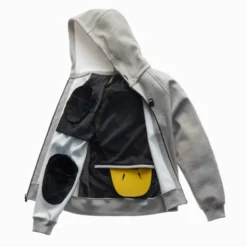 Felpa In Tessuto Blauer Easy Man Open Hoody Luna Melange Blu