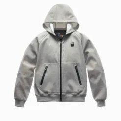 Felpa In Tessuto Blauer Easy Man Open Hoody Luna Melange Rosso