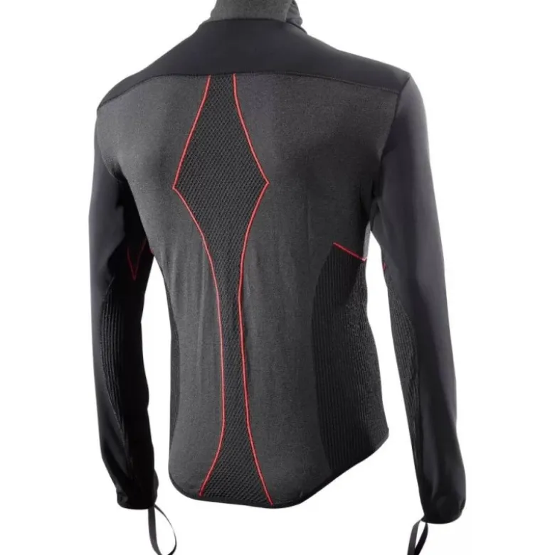 Felpa Tecnica Termica Antivento Sixs WTH Nero Rosso