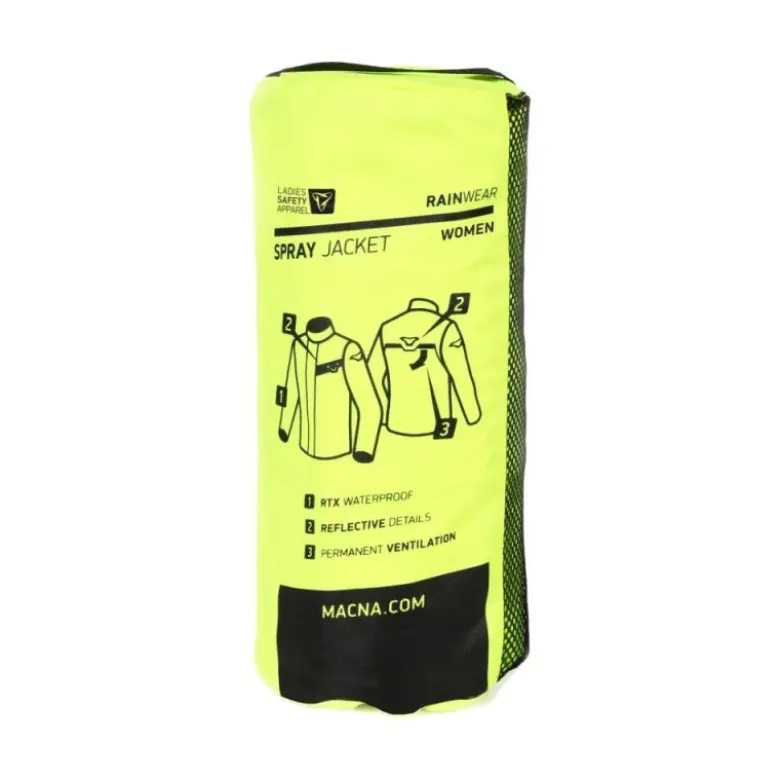 Giacca Antipioggia Donna Macna Spray Giallo Fluorescente