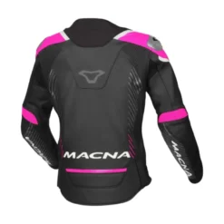 Giacca Donna In Pelle Macna Tronniq Nero Rosa