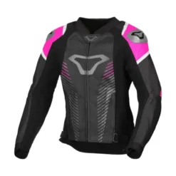 Giacca Donna In Pelle Macna Tronniq Nero Rosa