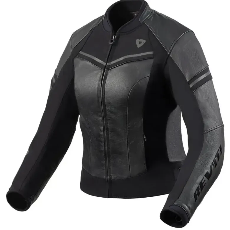 Giacca Donna In Pelle Revit Median Ladies Nero Antracite