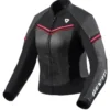 Giacca Donna In Pelle Revit Median Ladies Nero Rosa