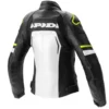 Giacca Donna in Pelle Spidi Evorider 2 Lady Nero Giallo Fluo