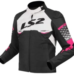 Giacca Donna in Tessuto Ls2 Apex Nero Bianco Rosa