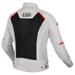 Giacca Donna In Tessuto Ls2 Breeze Grigio Nero Rosso