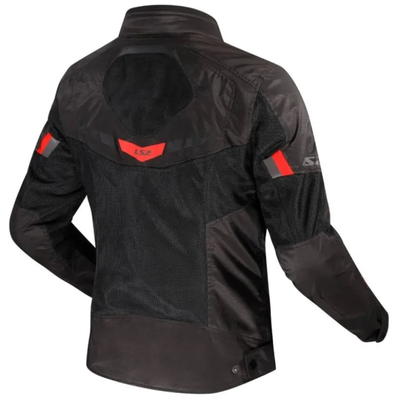 Giacca Donna in Tessuto Ls2 Garda Air Nero Rosso