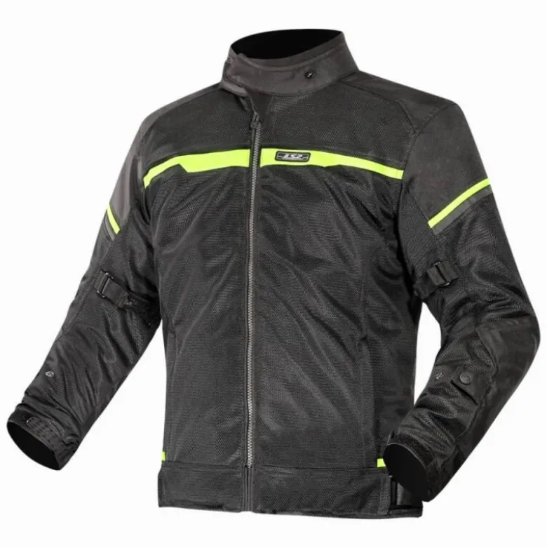 Giacca Donna In Tessuto LS2 Riva Nero Neon Giallo