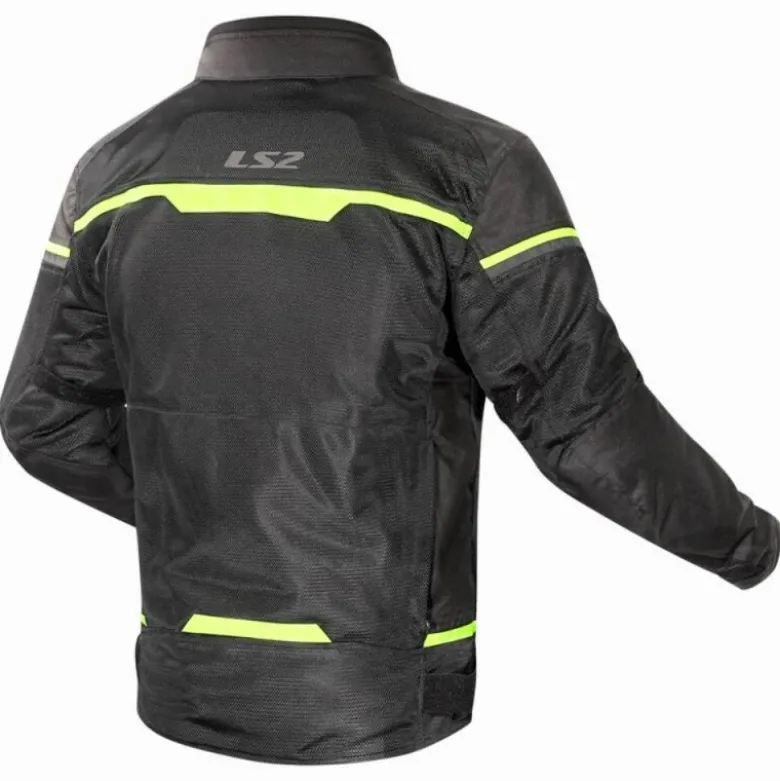 Giacca Donna In Tessuto LS2 Riva Nero Neon Giallo